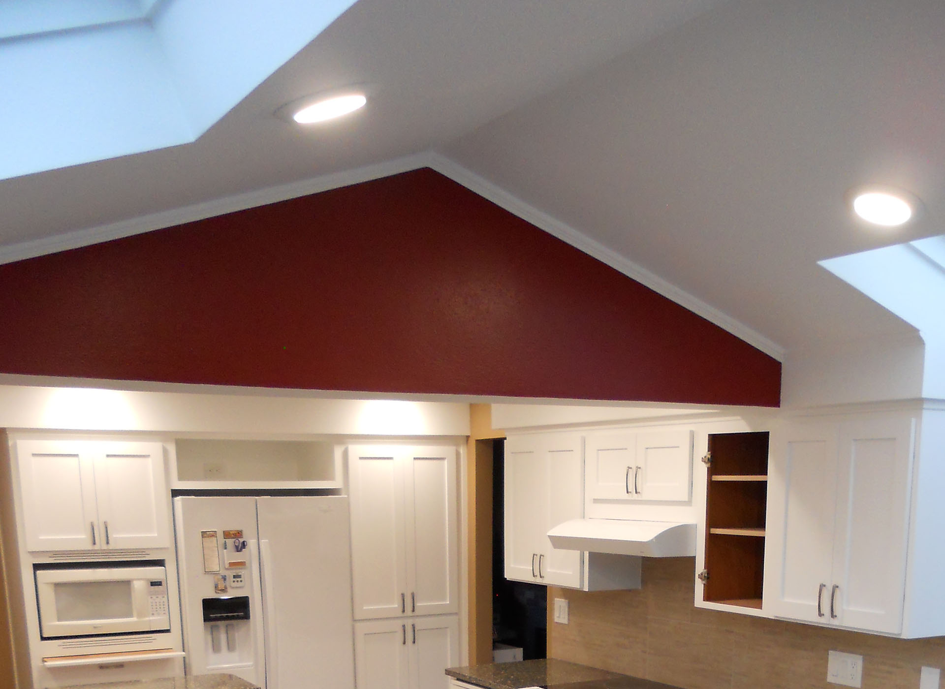 Kitchen Remodel - Red Accent Wall