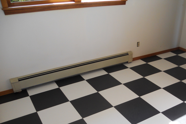 Remodel - Black and White Checkered Floor
